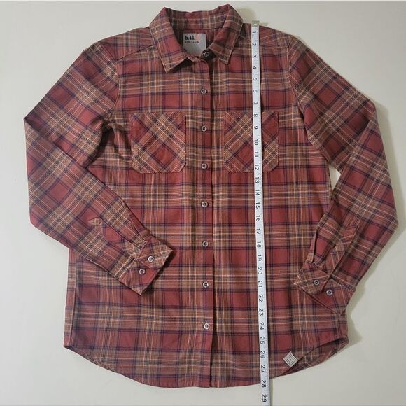 5.11 Tactical Womens Ruth Plaid Long Sleeve Flannel Button-Down Shirt - Picture 5 of 16